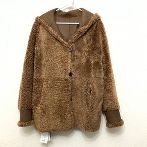 Blue Duck Reversible Shearling Hooded Jacket